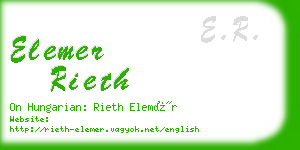 elemer rieth business card